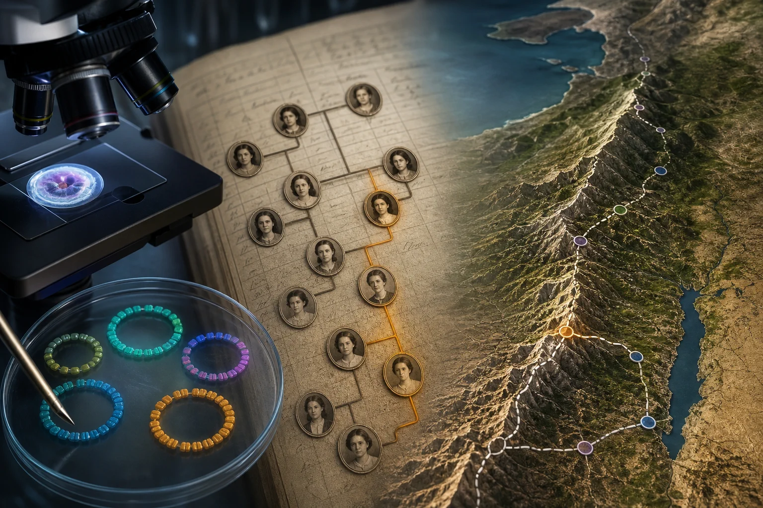 A maternal lineage network linking mountain communities to laboratory markers